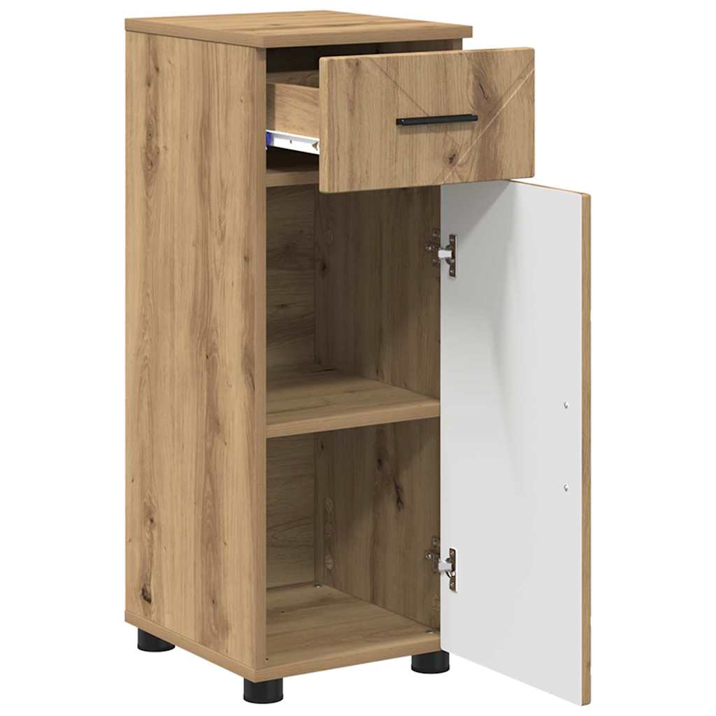 Bathroom Furniture Set with Drawer with Shelf 3 pcs Artisan Oak