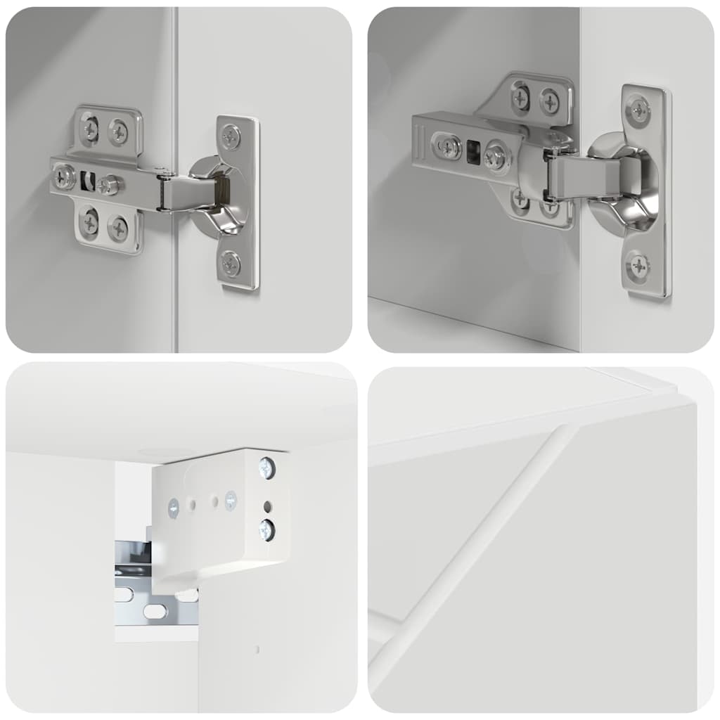 Bathroom Furniture Set with Drawer 4 pcs White 30 x 35 x 192 cm