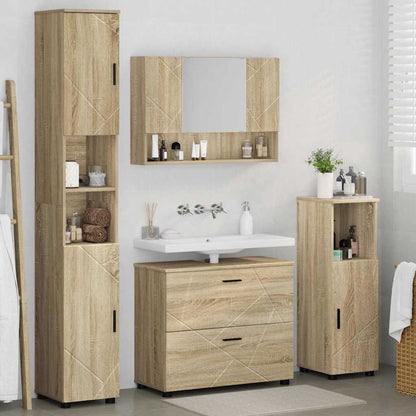 Bathroom Furniture Set 4 pcs Sonoma oak 30 x 35 x 192 cm