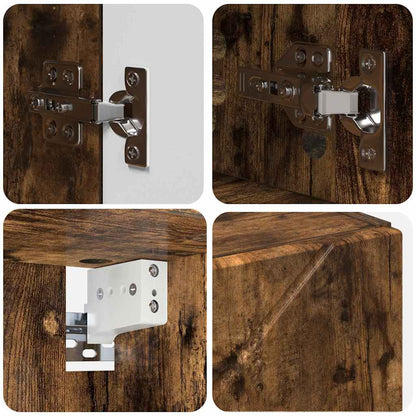Bathroom Furniture Set 4 pcs Smoked oak 30 x 35 x 192 cm