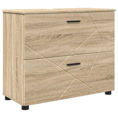 Bathroom Furniture Set with Drawer with Shelf 5 pcs Sonoma Oak