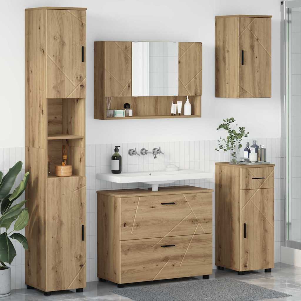 Bathroom Furniture Set 5 pcs Artisan oak 30 x 35 x 192 cm