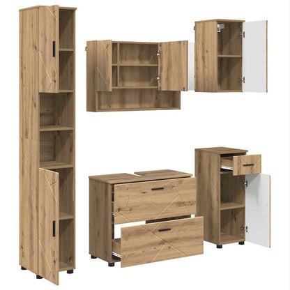 Bathroom Furniture Set 5 pcs Artisan oak 30 x 35 x 192 cm