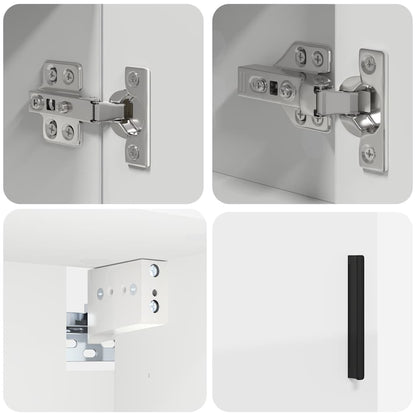 Bathroom Furniture Set with Drawer 4 pcs White 30 x 35 x 192 cm