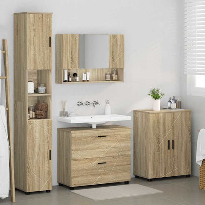 Bathroom Furniture Set 4 pcs Sonoma oak 30 x 35 x 192 cm