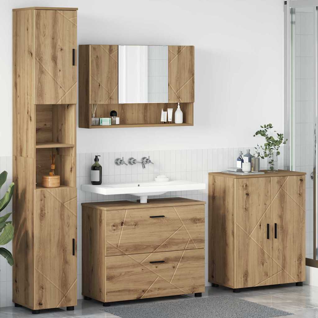 Bathroom Furniture Set 4 pcs Artisan oak 30 x 35 x 192 cm