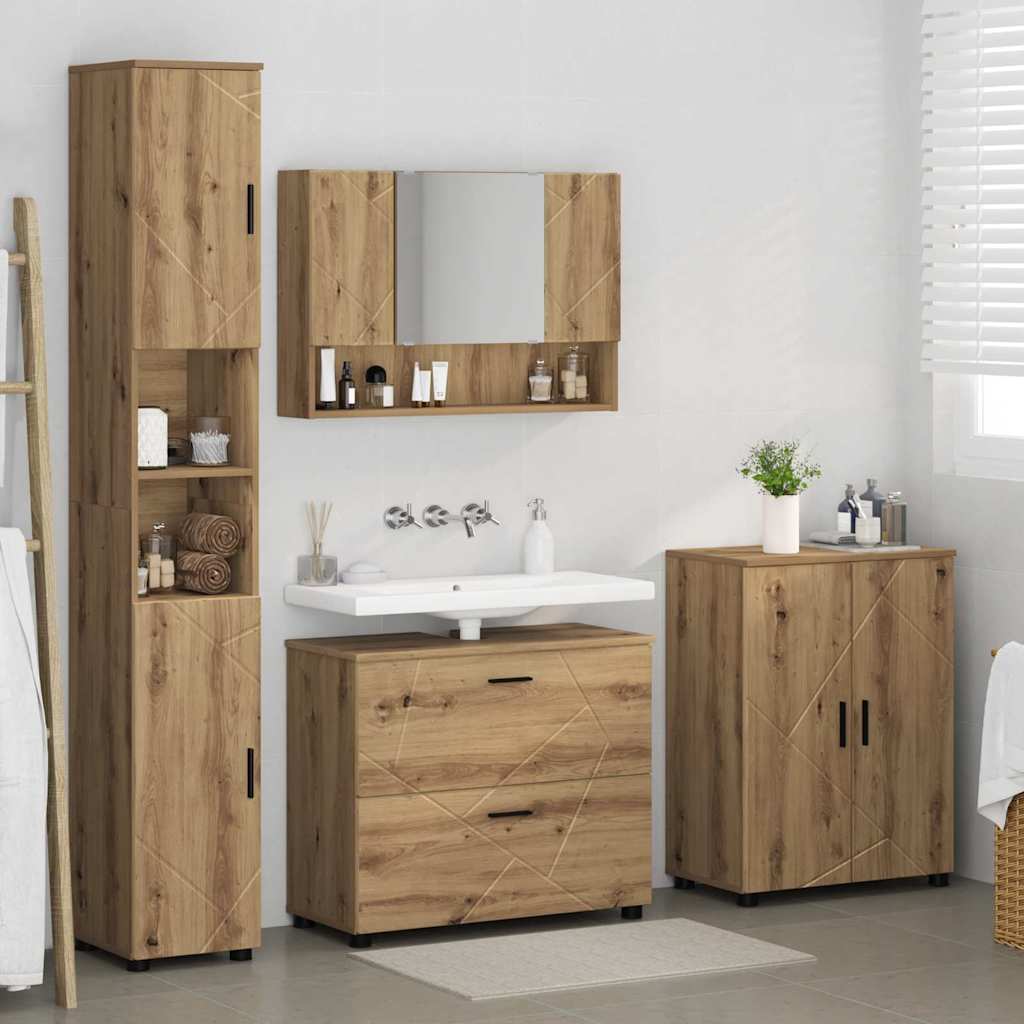 Bathroom Furniture Set 4 pcs Artisan oak 30 x 35 x 192 cm