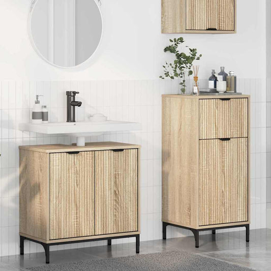 Bathroom Furniture Set Plaid 2 pcs Sonoma oak 39.5 x 36 x 88 cm