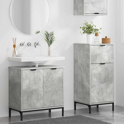 Bathroom Furniture Set 2 pcs Concrete grey 39.5 x 36 x 88 cm