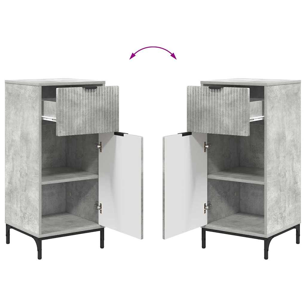 Bathroom Furniture Set 2 pcs Concrete grey 39.5 x 36 x 88 cm