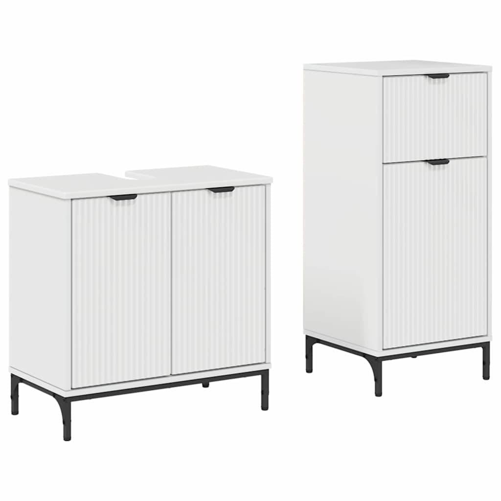 Bathroom Furniture Set 2 pcs High gloss white 39.5 x 36 x 88 cm