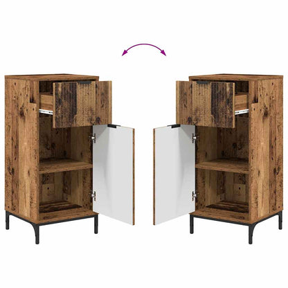 Bathroom Furniture Set Plaid 2 pcs Old wood 39.5 x 36 x 88 cm