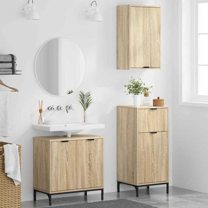 Bathroom Furniture Set Plaid 3 pcs Sonoma oak 39.5 x 36 x 88 cm