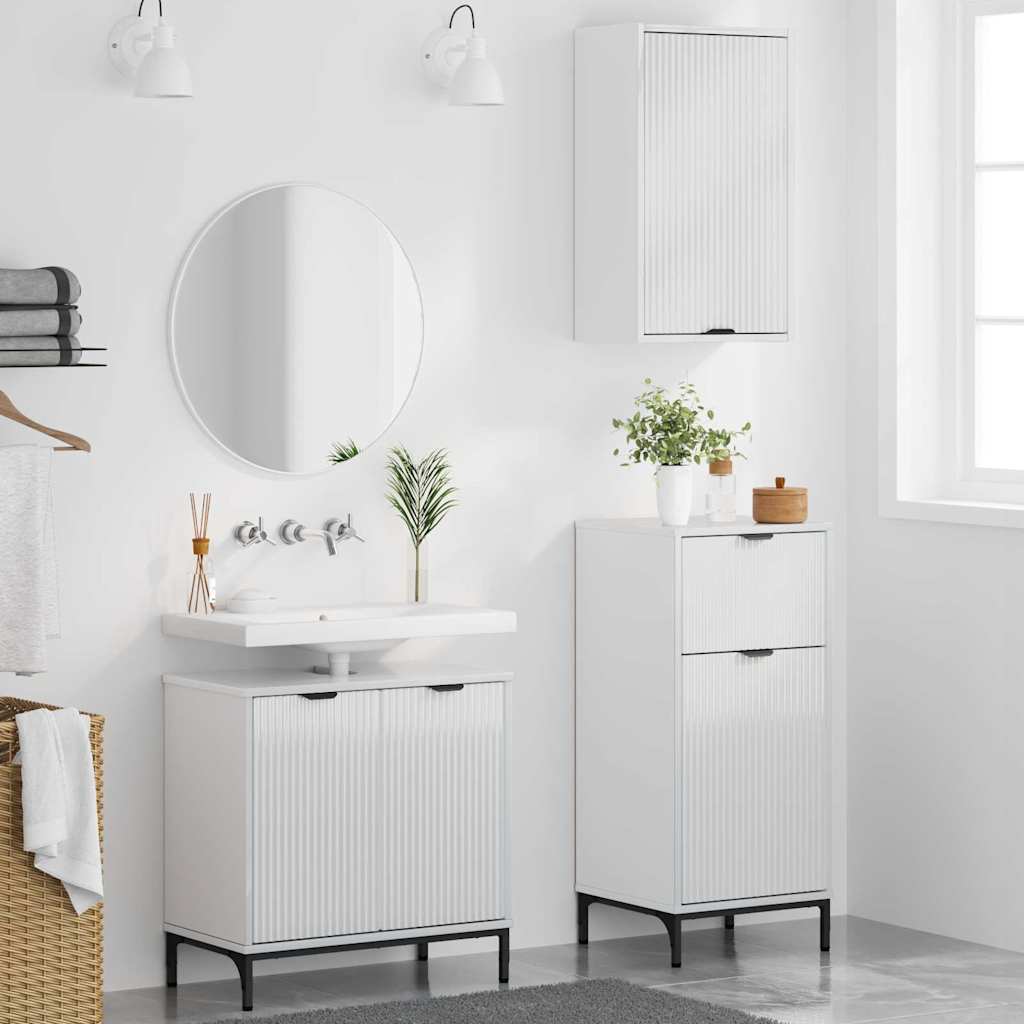 Bathroom Furniture Set 3 pcs High gloss white 39.5 x 36 x 88 cm