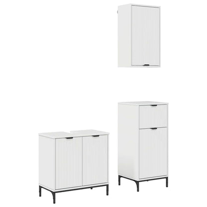 Bathroom Furniture Set 3 pcs High gloss white 39.5 x 36 x 88 cm