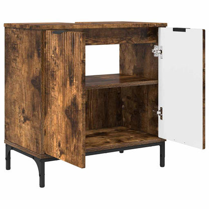 Bathroom Furniture Set Plaid 3 pcs Smoked oak 39.5 x 36 x 88 cm