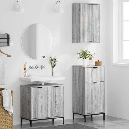 Bathroom Furniture Set 3 pcs Grey sonoma 39.5 x 36 x 88 cm