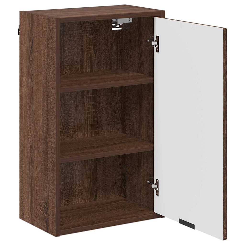 Bathroom Furniture Set Plaid 3 pcs Brown oak 39.5 x 36 x 88 cm
