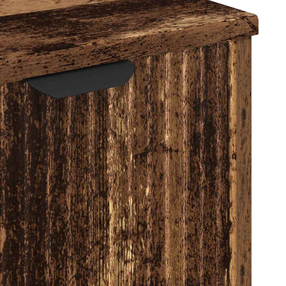 Bathroom Furniture Set Plaid 3 pcs Old wood 39.5 x 36 x 88 cm