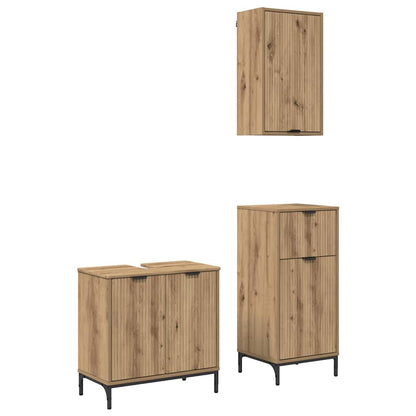 Bathroom Furniture Set 3 pcs Artisan oak 39.5 x 36 x 88 cm