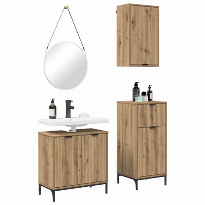 Bathroom Furniture Set 3 pcs Artisan oak 39.5 x 36 x 88 cm