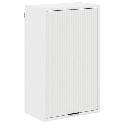 Bathroom Furniture Set with Drawer White Engineered wood, Metal