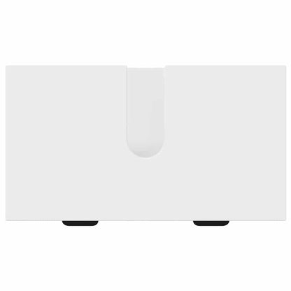 Bathroom Furniture Set with Drawer White Engineered wood, Metal