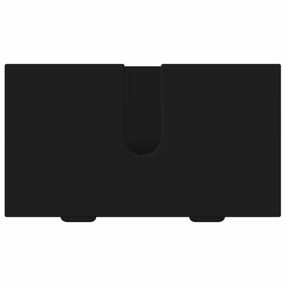 Bathroom Furniture Set with Drawer Black Engineered wood, Metal