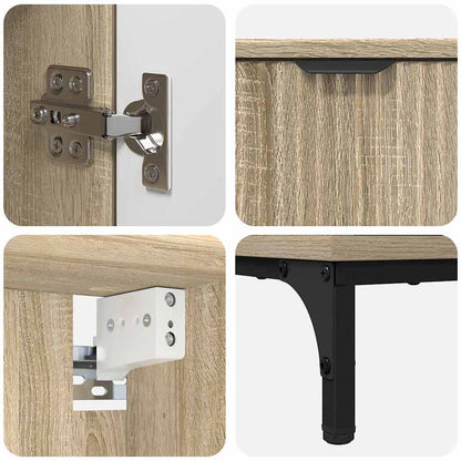 Bathroom Furniture Set Sonoma Oak Engineered wood, Metal