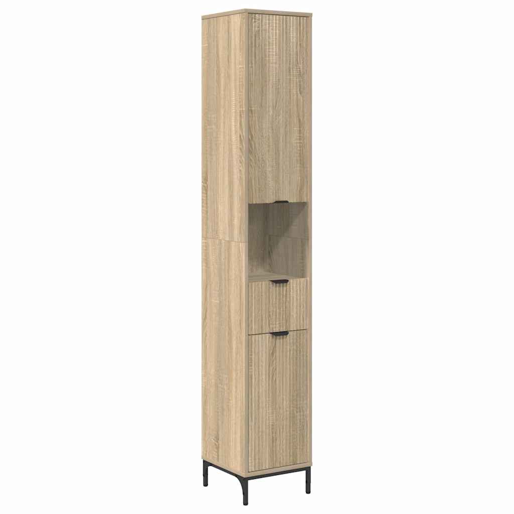 Bathroom Furniture Set Sonoma Oak Engineered wood, Metal