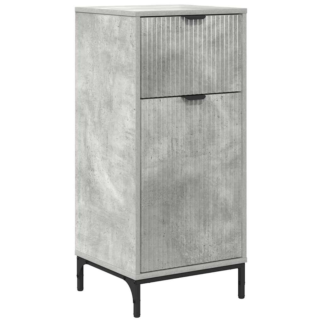 Bathroom Furniture Set Concrete Grey Engineered wood, Metal