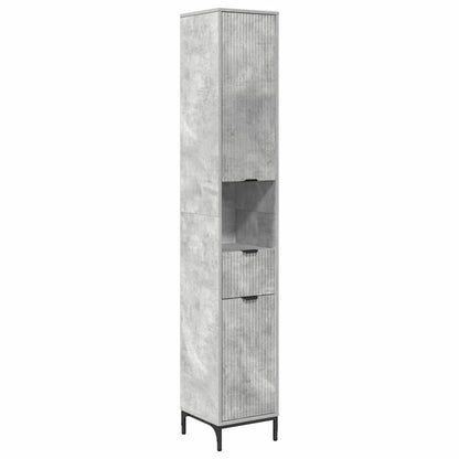 Bathroom Furniture Set Concrete Grey Engineered wood, Metal