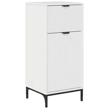 Bathroom Furniture Set High Gloss White Engineered wood, Metal