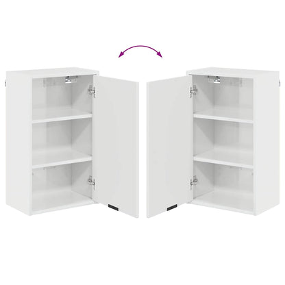 Bathroom Furniture Set High Gloss White Engineered wood, Metal