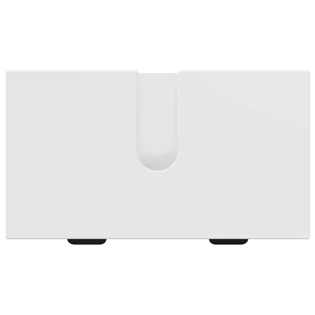 Bathroom Furniture Set High Gloss White Engineered wood, Metal