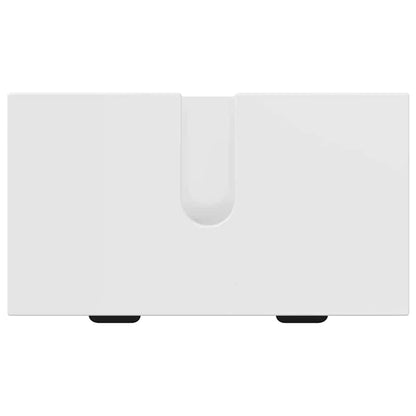 Bathroom Furniture Set High Gloss White Engineered wood, Metal