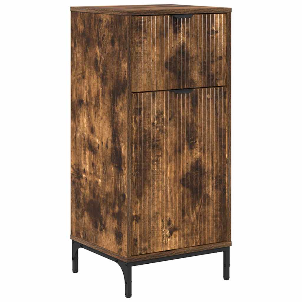 Bathroom Furniture Set Smoked Oak Engineered wood, Metal