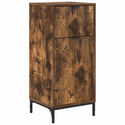 Bathroom Furniture Set Smoked Oak Engineered wood, Metal