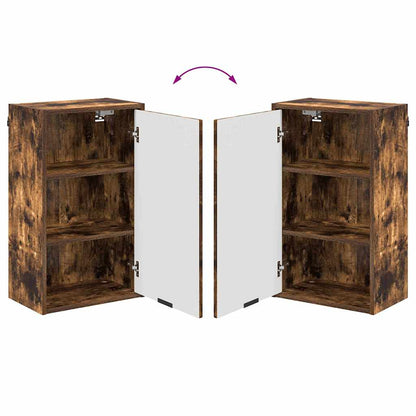 Bathroom Furniture Set Smoked Oak Engineered wood, Metal