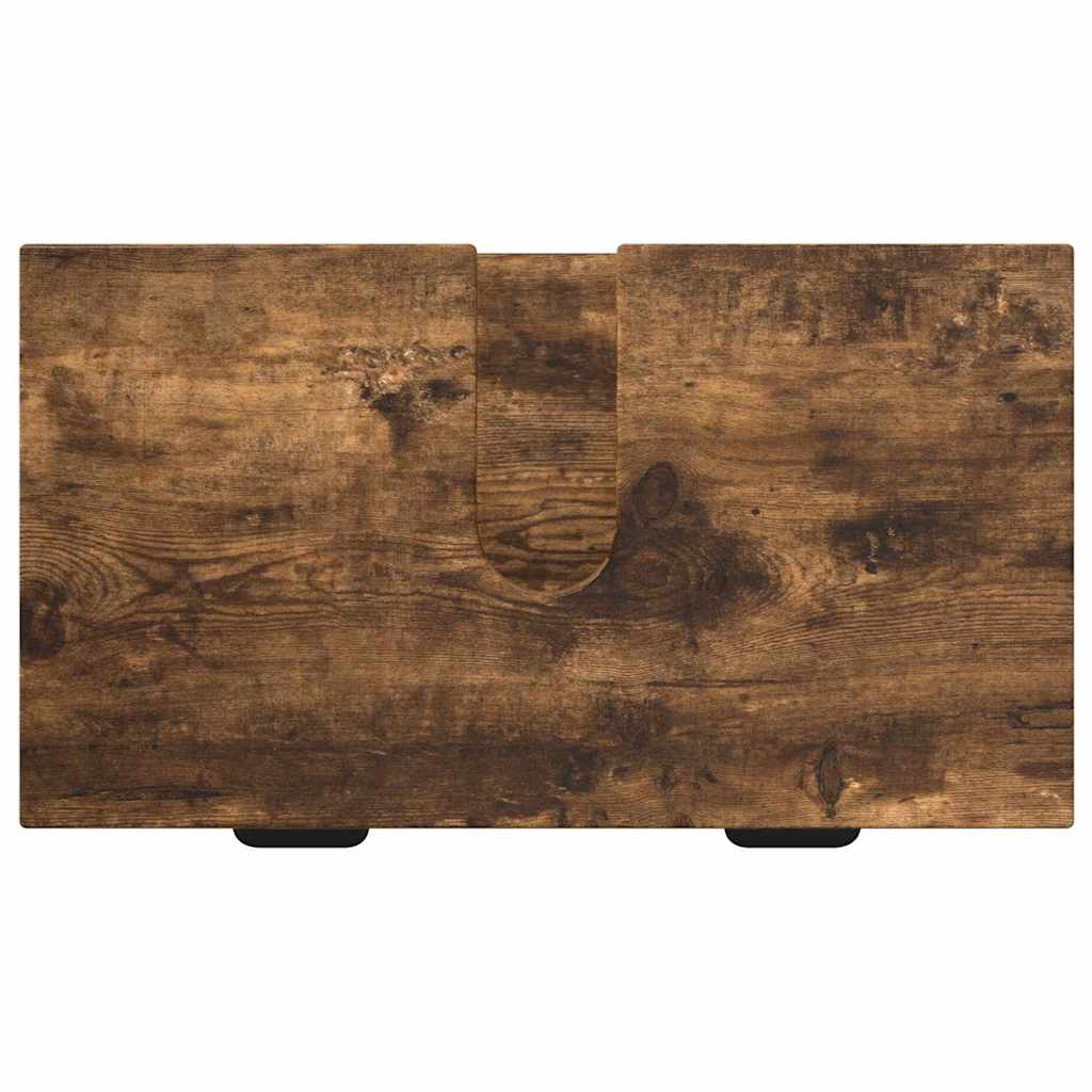 Bathroom Furniture Set Smoked Oak Engineered wood, Metal