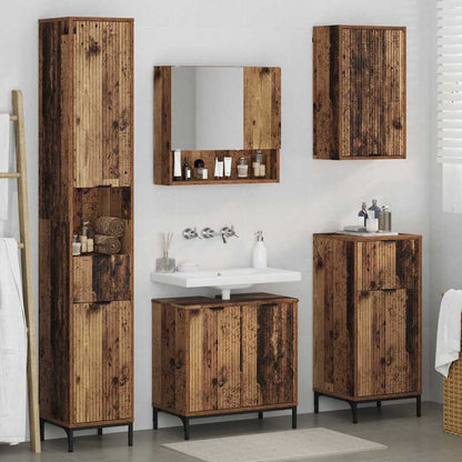 Bathroom Furniture Set Old Wood Engineered wood, Metal