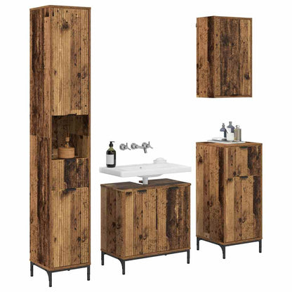 Bathroom Furniture Set Old Wood Engineered wood, Metal