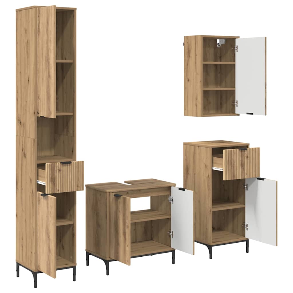 Bathroom Furniture Set Artisan Oak Engineered wood, Metal