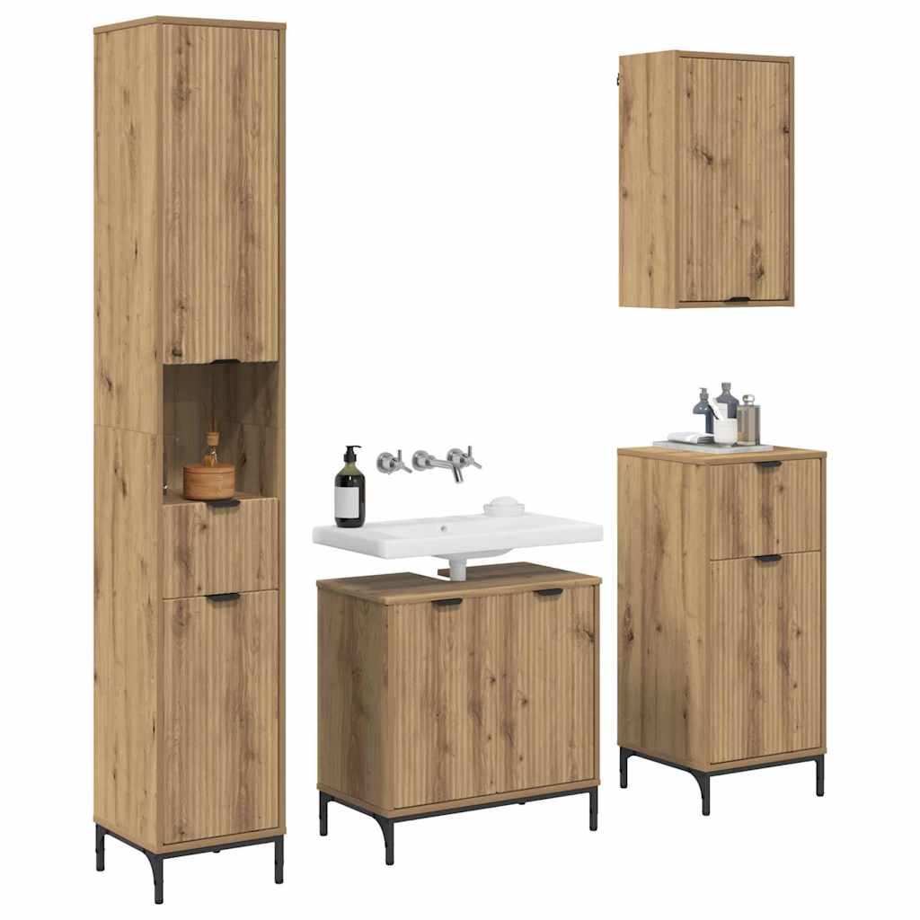 Bathroom Furniture Set Artisan Oak Engineered wood, Metal