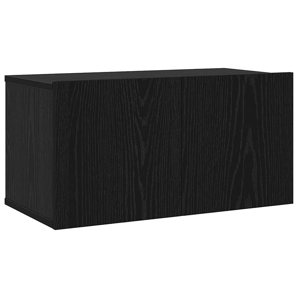 TV Cabinet Set 7 pcs Black Oak 60 x 30 x 30 cm Engineered Wood