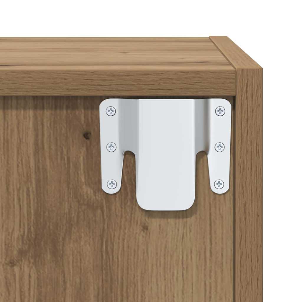 TV Cabinet Set Wall-mounted 3 pcs Artisan Oak Engineered Wood