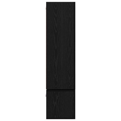 TV Cabinet Set Wall-mounted 7 pcs Black oak 180 x 30 x 120 cm