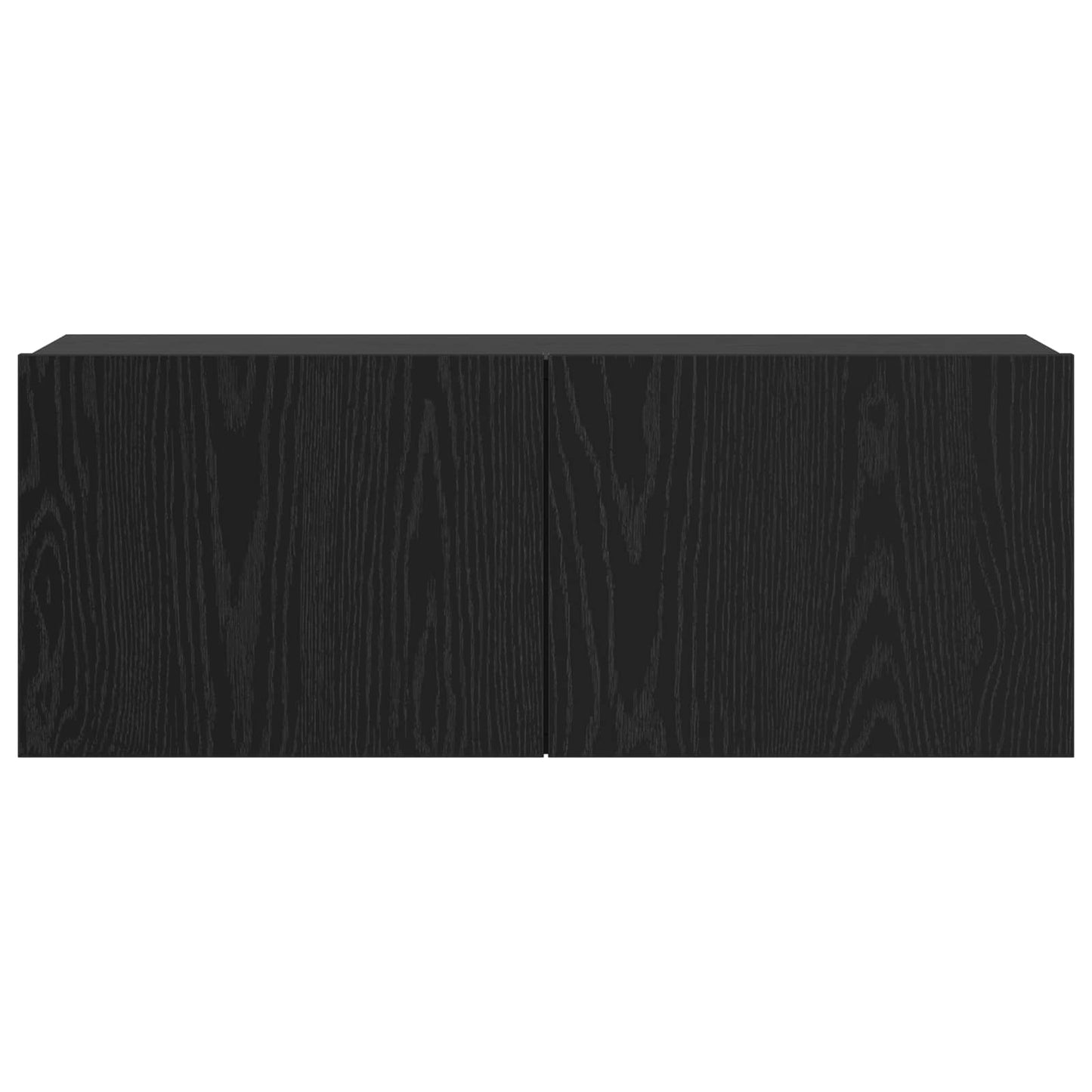 Wall TV Cabinet Wall-mounted 4 pcs Black oak 80 x 30 x 30.5 cm