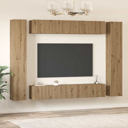 TV Cabinet Set Wall-mounted 10 pcs Artisan oak Engineered Wood