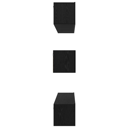 TV Cabinet Set 8 pcs Black oak 60 x 30 x 30 cm Engineered wood